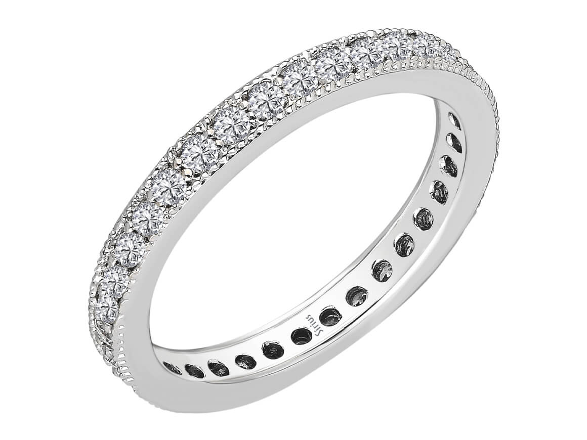 Eleganter Weißgold-Tamtur-Ring mit 32 Rundschliff-Diamanten
