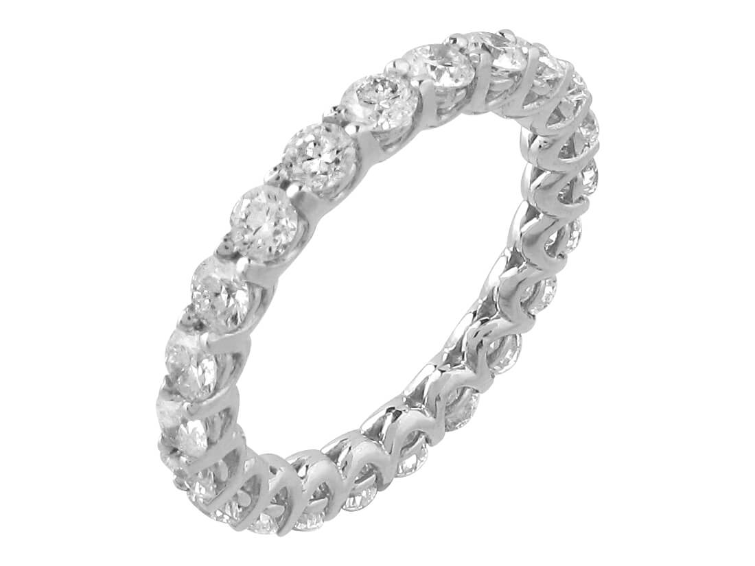 Funkelnder Tamtur-Ring mit 22 laborgezüchteten Diamanten in 14 Karat Weißgold – hochwertiger Schmuck von Rosy Lab Diamonds
