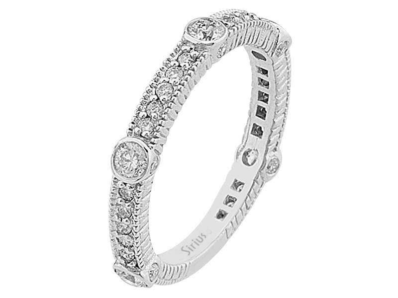 Eleganter Rundschliff-Labordiamant-Tamtur-Ring mit feiner Detailarbeit