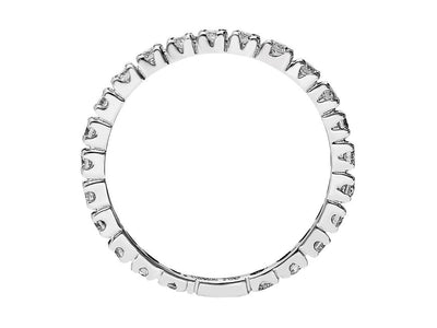 Weißgold-Diamant-Tamturring mit 23 rund geschliffenen laborgezüchteten Diamanten, 0,52 Karat, 18 Karat Gold