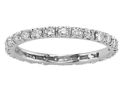 Weißgold-Diamant-Tamturring mit 25 rund geschliffenen laborgezüchteten Diamanten, 0,45 Karat, 14 Karat Gold
