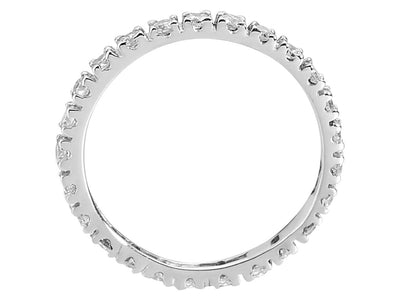Weißgold-Diamant-Tamturring mit 25 rund geschliffenen laborgezüchteten Diamanten, 0,45 Karat, 14 Karat Gold