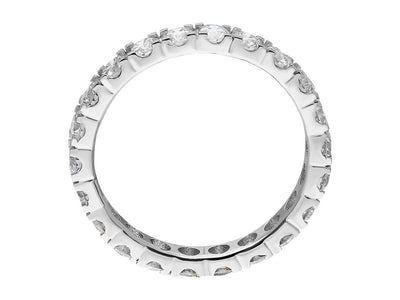 Glanzvoller Eternity-Ring mit 23 runden laborgezüchteten Diamanten in 14 Karat Weißgold