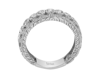 Exquisiter Tamtur-Diamantring mit 1,20 ct in 14K Weißgold