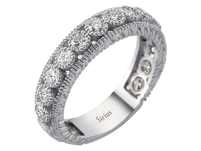 Exquisiter Tamtur-Diamantring mit 1,20 ct in 14K Weißgold