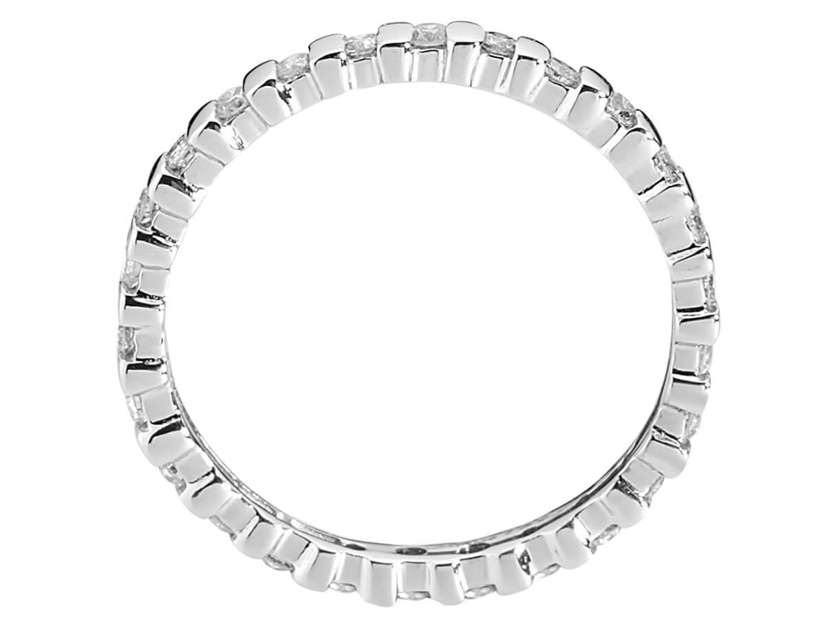 Beyaz Altın Tamtur yüzük, laboratuvarda yetiştirilmiş elmaslarla - 14K 2,05 g - Rosy Lab Diamonds'tan yüksek kaliteli Mücevher