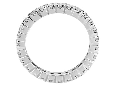 Stilvoller Labordiamant Eternity-Ring aus 14K Weißgold mit 27 Rund geschliffenen Diamanten