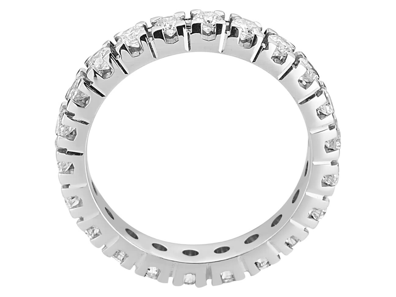 Prächtiger Labordiamant Eternity-Ring aus 14K Weißgold mit 22 Rund geschliffenen Diamanten
