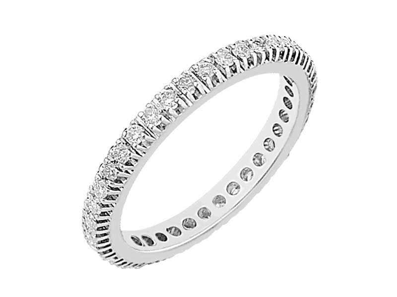 Eleganter 14K Weißgold Eternity-Ring mit 37 Labor-Diamanten - Nachhaltiger Schmuck - hochwertiger Schmuck von Rosy Lab Diamonds