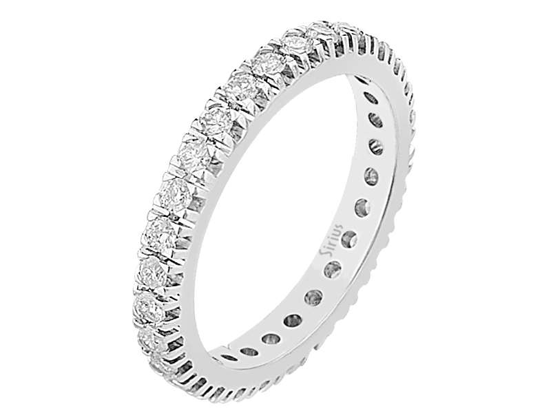 Sparkling 29-Stone Round Brilliant Cut Diamond Tamtur in 14K White Gold - Lab-Grown Diamonds - High-Quality Jewelry by Rosy Lab Diamonds