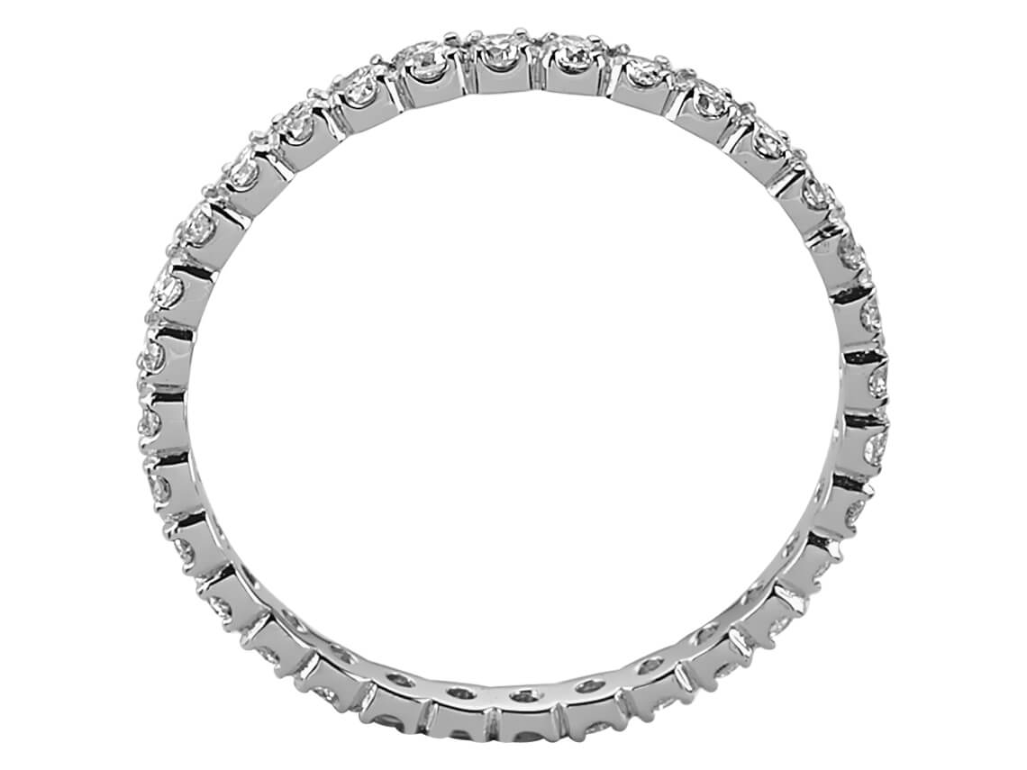 Filigraner Memoire-Ring mit 0,61 ct Diamanten in 14K Weißgold
