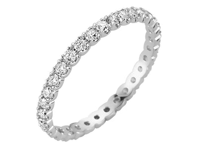Filigraner Memoire-Ring mit 0,61 ct Diamanten in 14K Weißgold