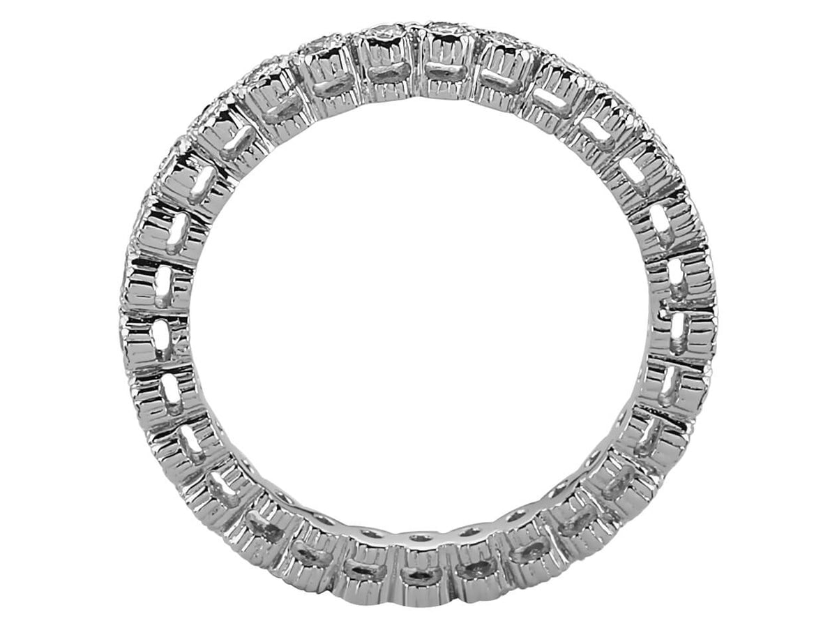 14K Beyaz Altın içinde 0,63 ct elmaslı Memoire yüzük - Rosy Lab Diamonds’tan yüksek kaliteli Mücevher