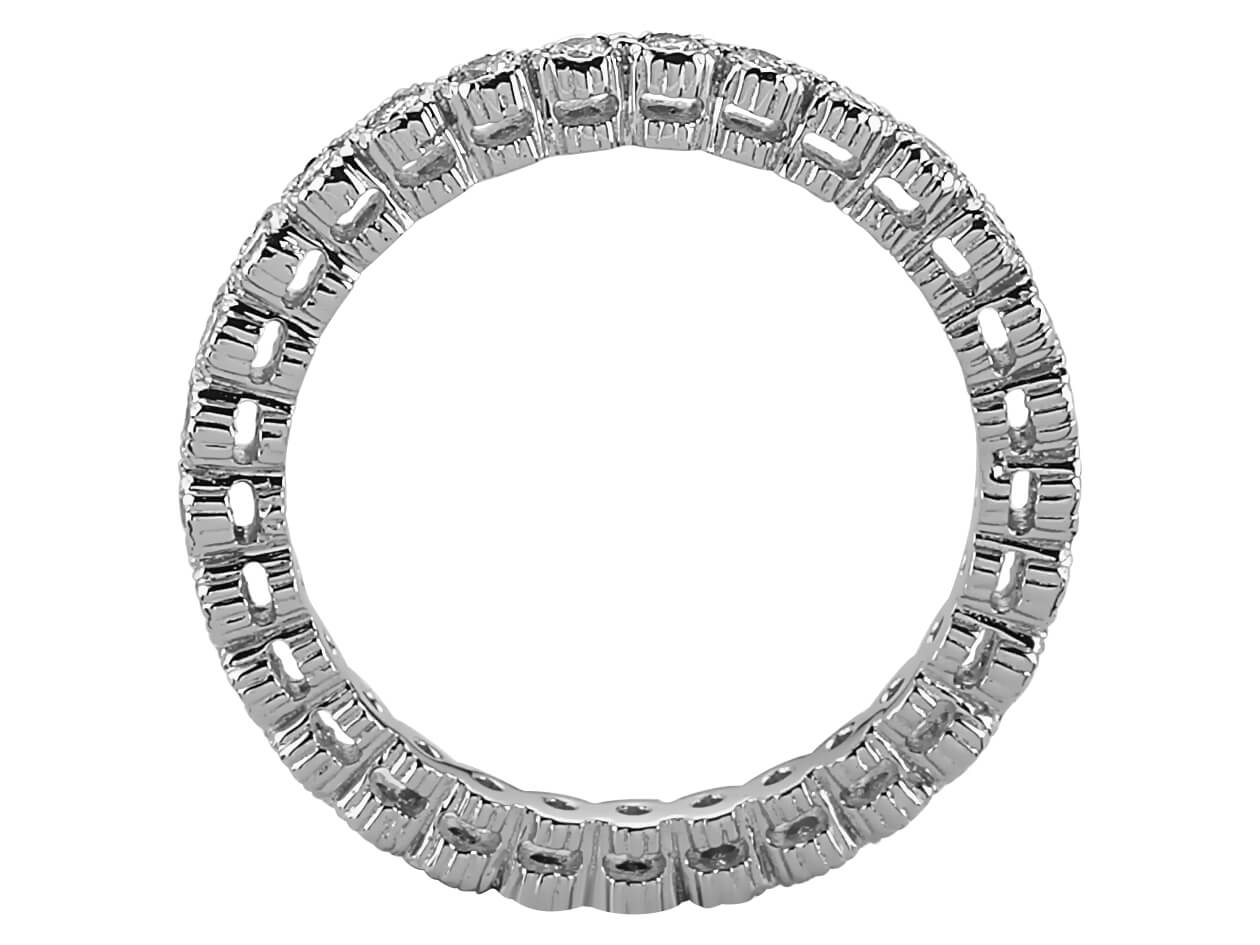 Feiner Memoire-Ring mit 0,63 ct Diamanten in 14K Weißgold