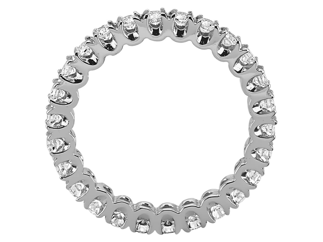 Eleganter Memoire-Ring mit 0,93 ct Diamanten in 14K Weißgold