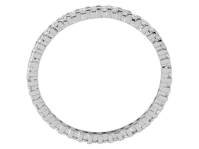 Filigraner Tamtur-Diamantring aus 14K Weißgold mit 42 runden Steinen