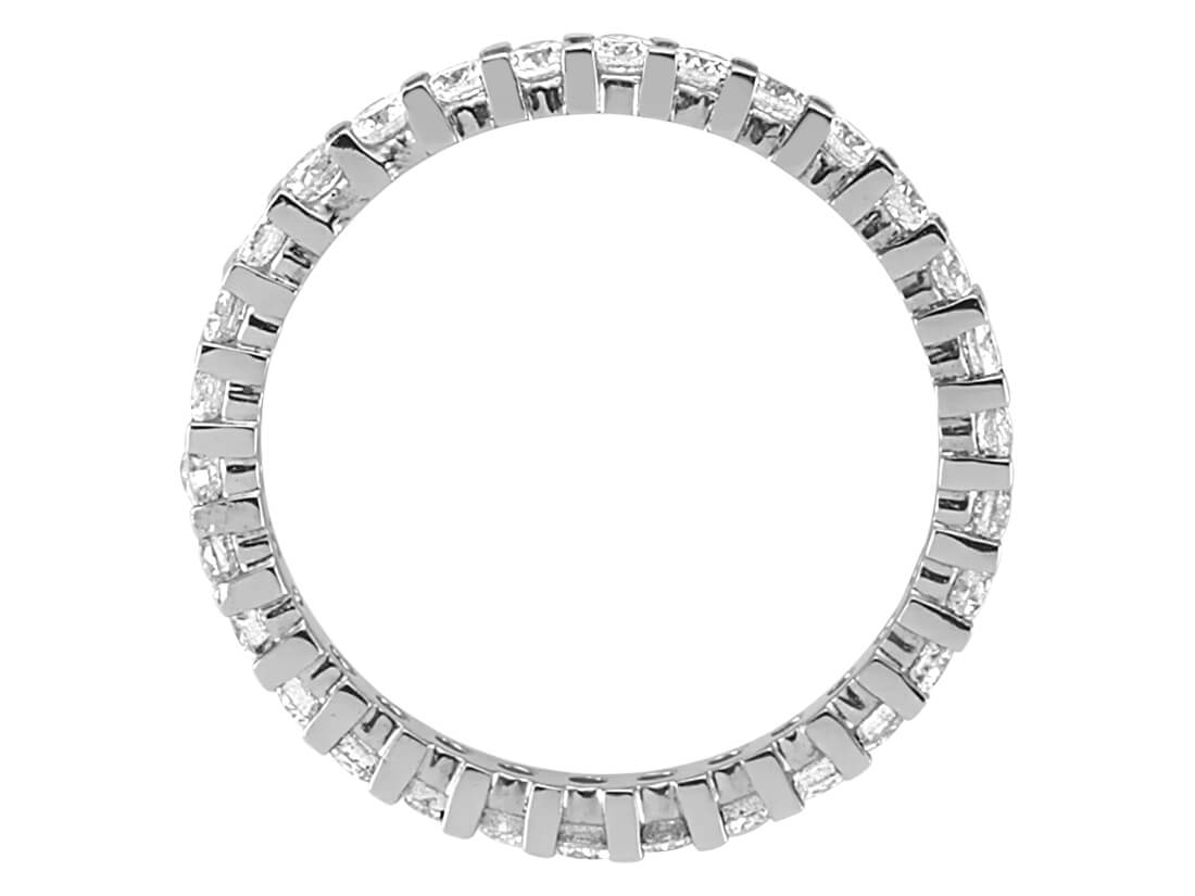 Eleganter Tamtur-Ring aus 14K Weißgold mit natürlichen Diamanten – 1,05 Karat – 23R0049
