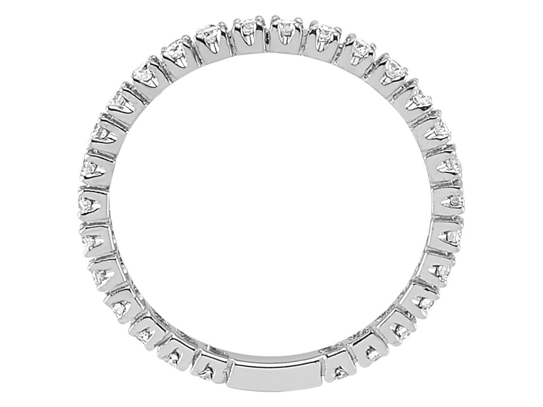 Ewiger Diamantring mit 28 runden Steinen aus 14K Weißgold