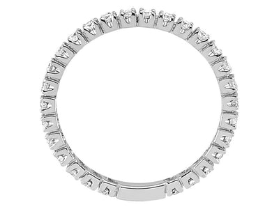 Ewiger Diamantring mit 28 runden Steinen aus 14K Weißgold