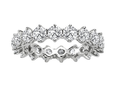 Weißgold- eternity-Ring mit 18 laborgezüchteten Diamanten (3,38 Karat)