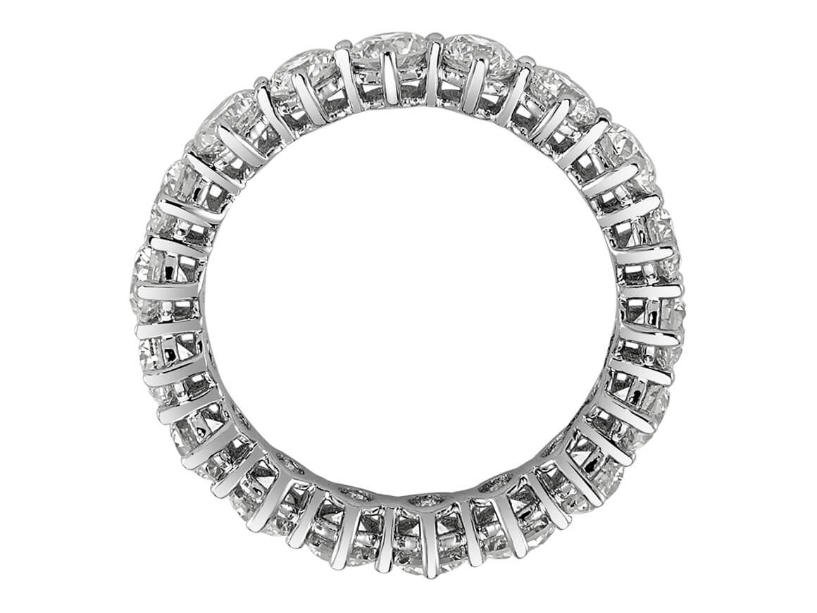Weißgold- eternity-Ring mit 18 laborgezüchteten Diamanten (3,38 Karat)