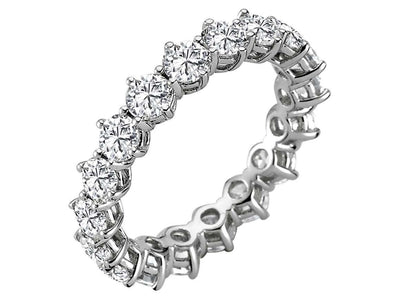 Weißgold- eternity-Ring mit 18 laborgezüchteten Diamanten (3,38 Karat)
