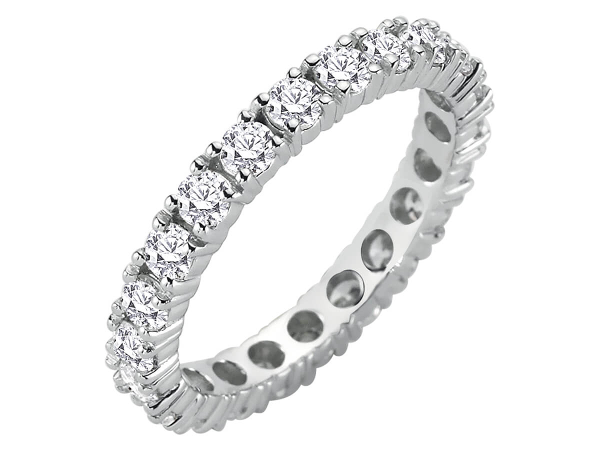 Tamtur-Ring mit 1,63 ct Labordiamanten in 14K Weißgold – Modell 23R0068