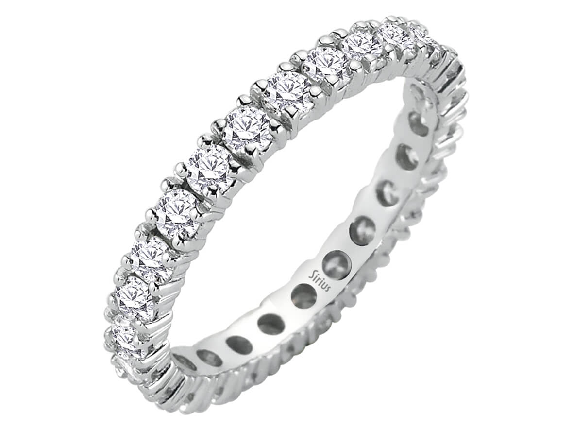 Bague Tamtur avec 1,50 ct de diamants de laboratoire en Or Blanc 14 carats – modèle 23R0069 – Bijoux haut de gamme de Rosy Lab Diamonds