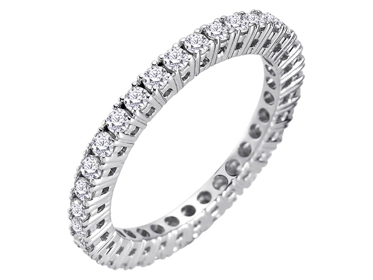 Tamtur-Ring mit 1,00 ct Labordiamanten in 18K Weißgold - Modell 23R0070 - hochwertiger Schmuck von Rosy Lab Diamonds