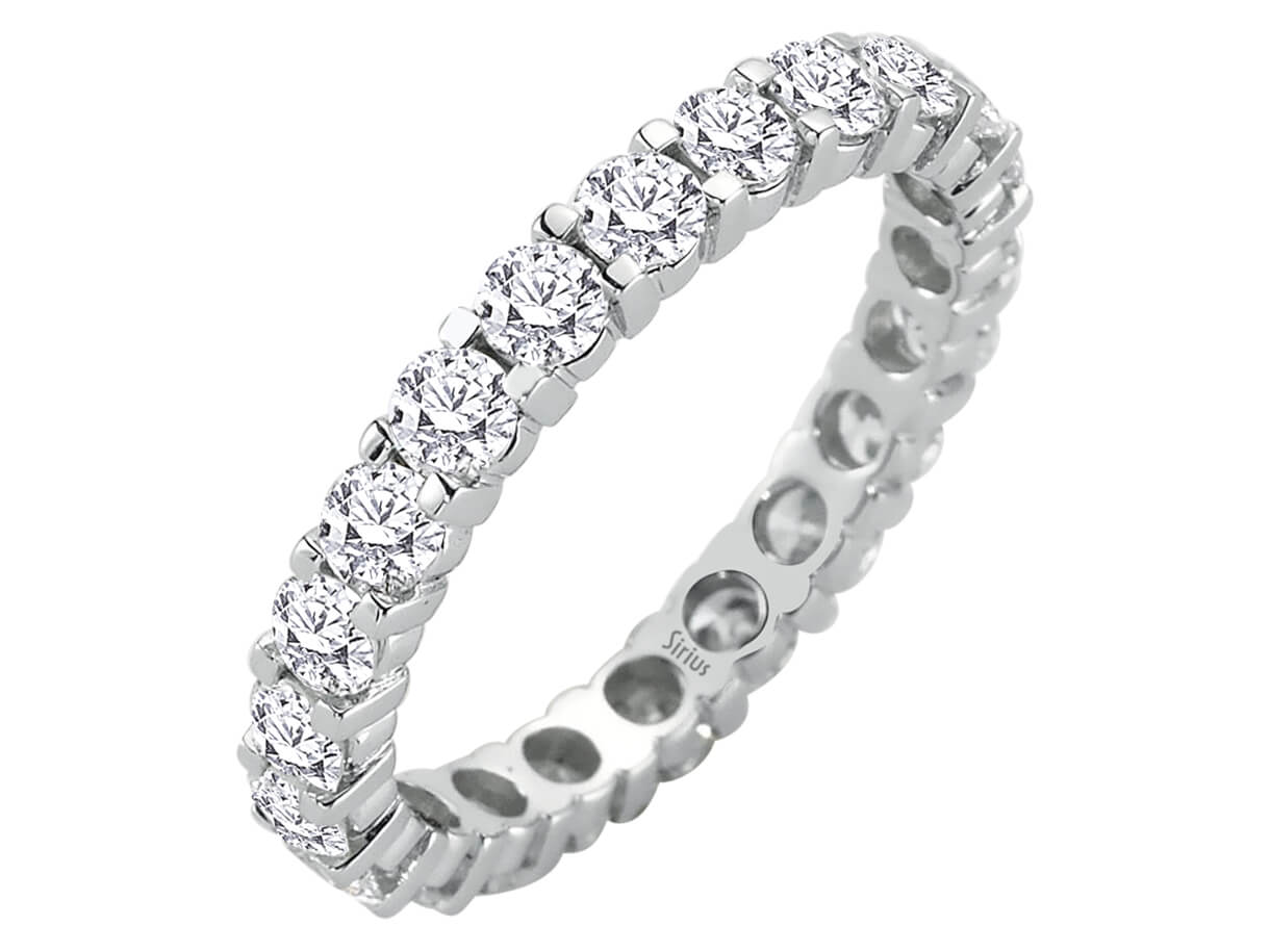 Tamtur-Ring mit 2,05 ct Labordiamanten in 14K Weißgold – Modell 23R0071