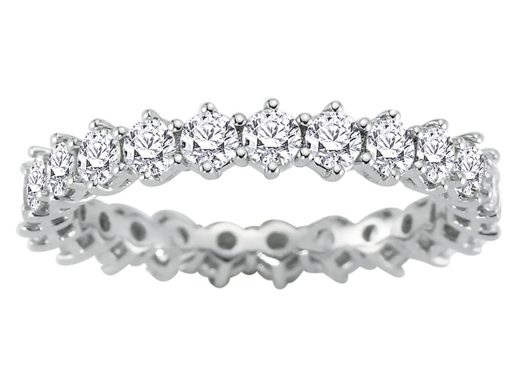 Feiner Tamtur-Ring mit 1,65 ct Labordiamanten in 14K Weißgold – Modell 23R0072