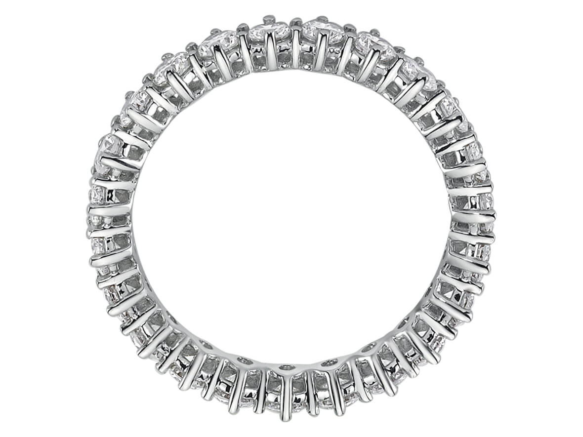 Feiner Tamtur-Ring mit 1,65 ct Labordiamanten in 14K Weißgold – Modell 23R0072