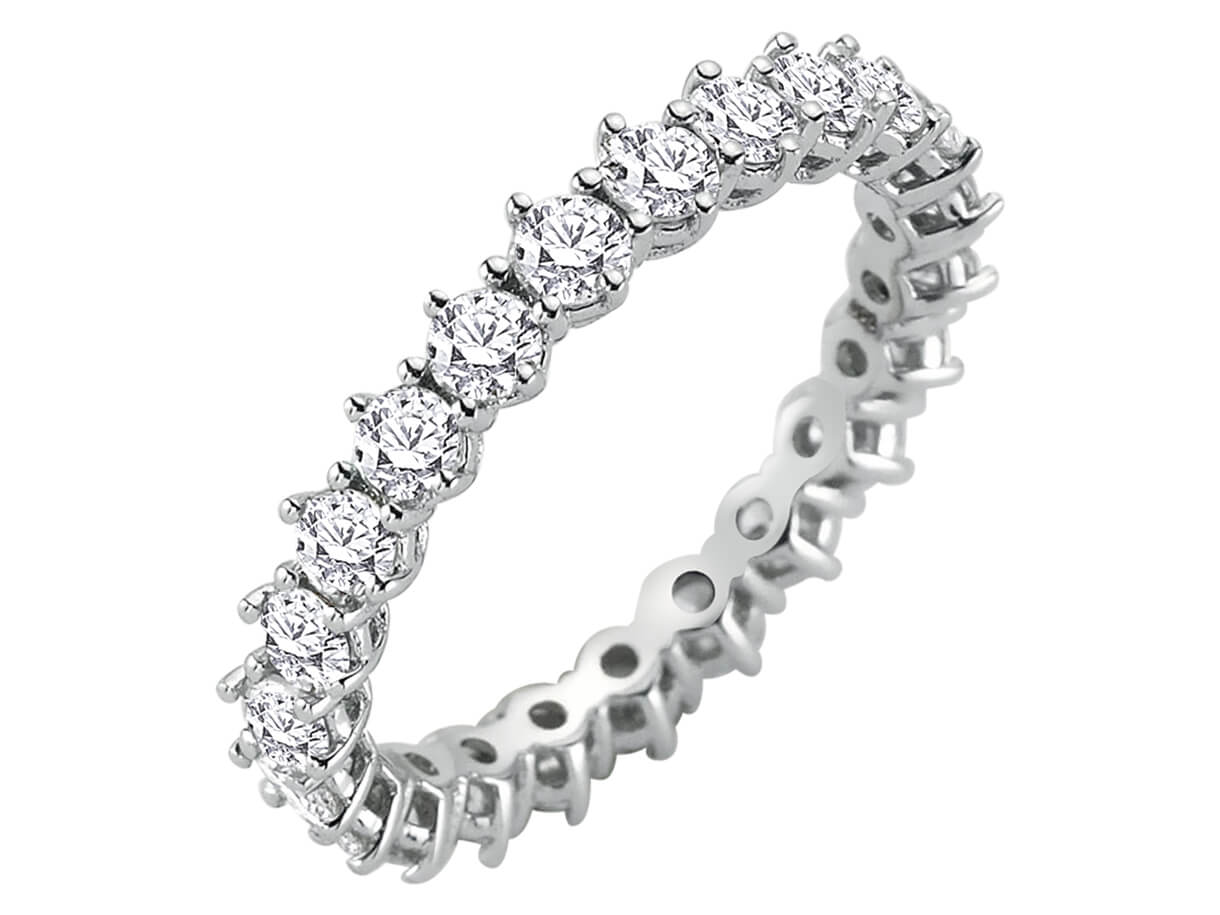 Feiner Tamtur-Ring mit 1,65 ct Labordiamanten in 14K Weißgold – Modell 23R0072
