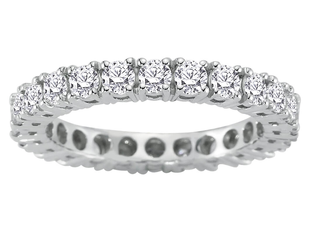 14 ayar Beyaz Altın içinde 1,79 ct laboratuvar pırlantalı tamtur yüzük - Model 23R0073 - Rosy Lab Diamonds’tan yüksek kaliteli Mücevher