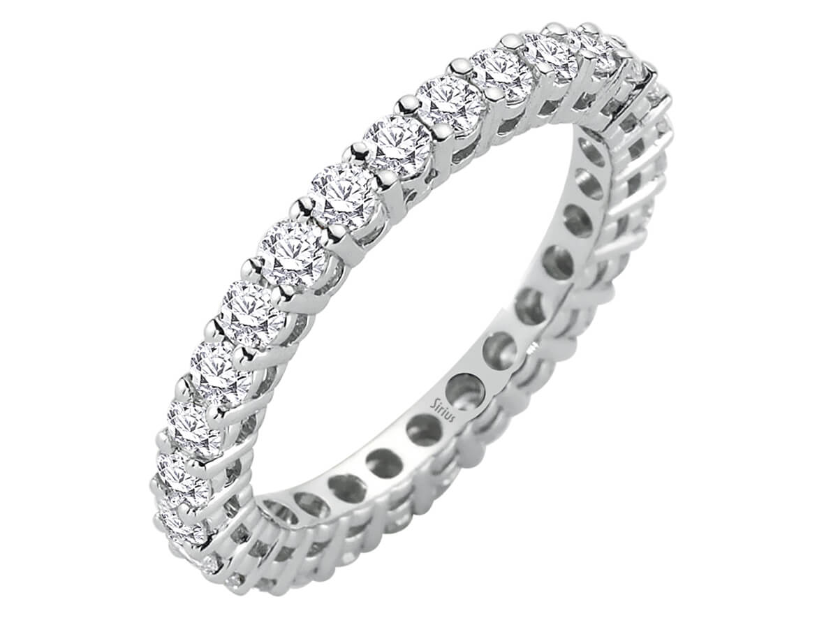 Tamtur-Ring mit 1,64 ct Labordiamanten in 18K Weißgold - Modell 23R0074 - hochwertiger Schmuck von Rosy Lab Diamonds