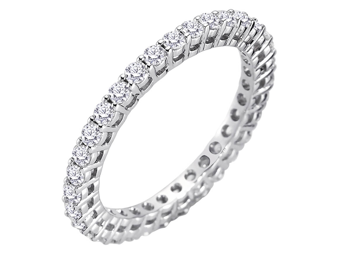 Tamtur-Ring mit 1,00 ct Labordiamanten in 14K Weißgold – Modell 23R0075