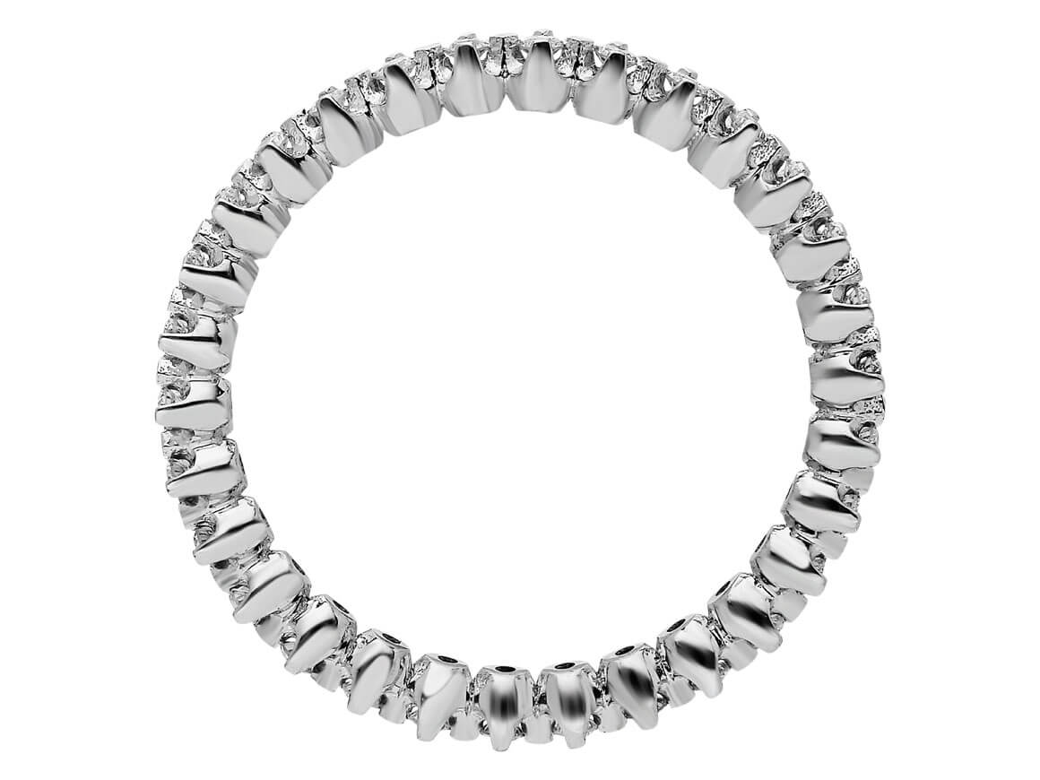 Bague en diamant étincelant d’un demi-carat, taille brillant rond, en Or Blanc 14 carats – Bijoux haut de gamme de Rosy Lab Diamonds