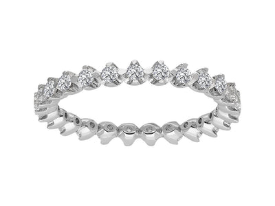Strahlender Vollkarat-Diamantring mit Rundschliff