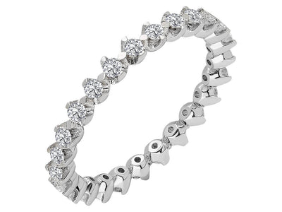 Strahlender Vollkarat-Diamantring mit Rundschliff