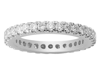 Eleganter Memoire-Ring mit 32 Diamanten – 1,13 ct – 14K Weißgold – Modell 24R0054