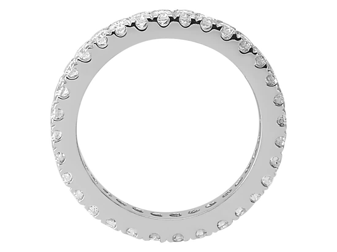 Eleganter Memoire-Ring mit 32 Diamanten – 1,13 ct – 14K Weißgold – Modell 24R0054