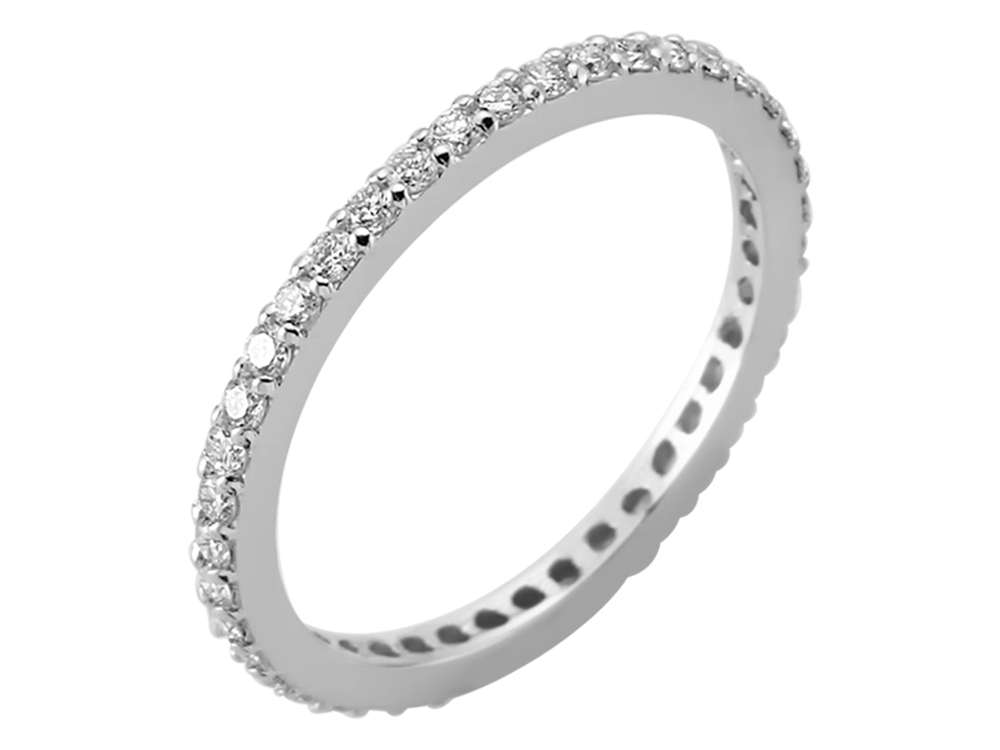 Bague Tamtur avec 41 diamants (0,45 ct) - Or Blanc 14 K - 1,20 g - Bijoux haut de gamme de Rosy Lab Diamonds
