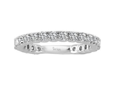 Klassischer Memoirering mit 1,05 ct Brillanten in 14K Weißgold