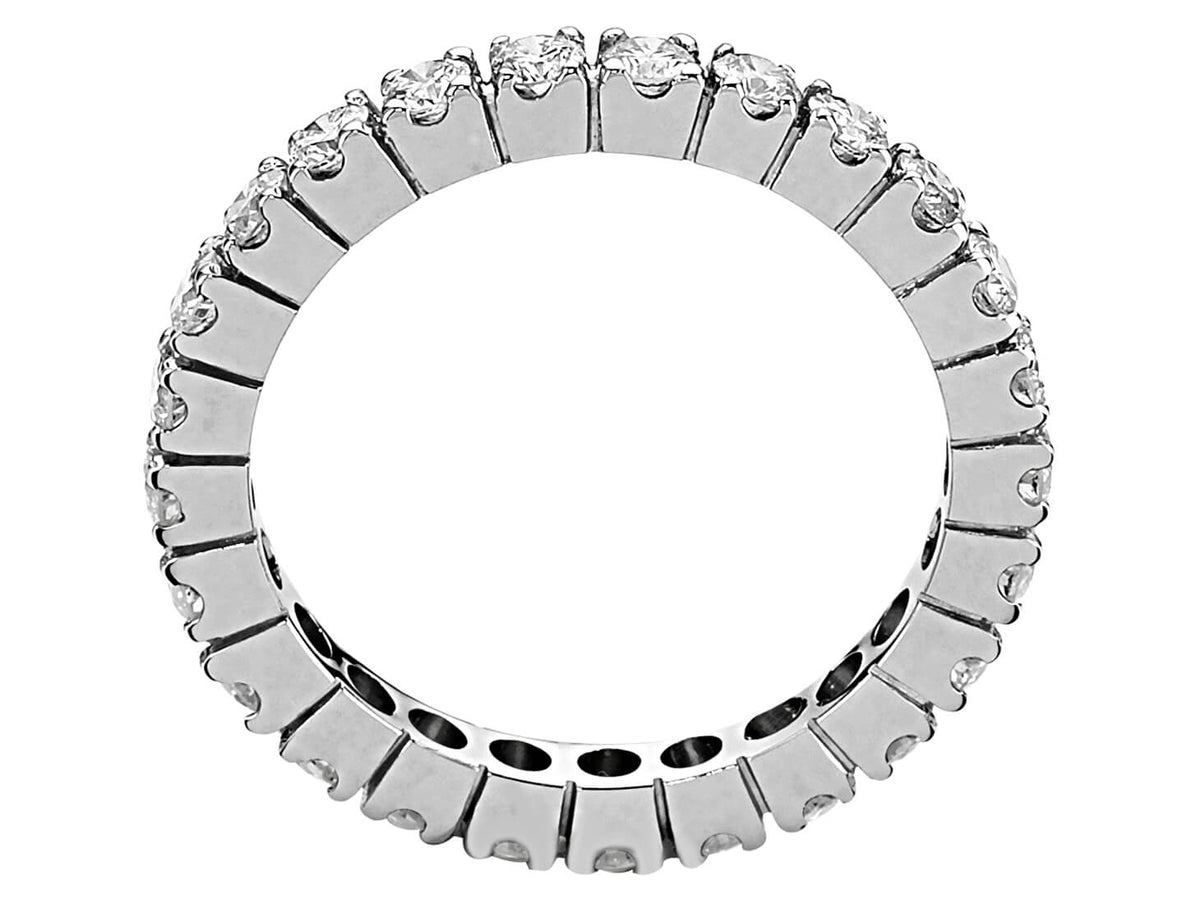 Bague Tamtur en Or Blanc sertie de 25 diamants ronds cultivés en laboratoire – Bijoux durables – Bijoux haut de gamme de Rosy Lab Diamonds