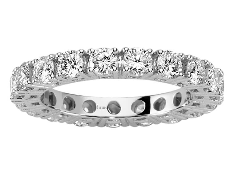 Memoire-Ring mit 2,13 ct Labordiamanten - 14K Weißgold | Exklusiver Glanz - hochwertiger Schmuck von Rosy Lab Diamonds