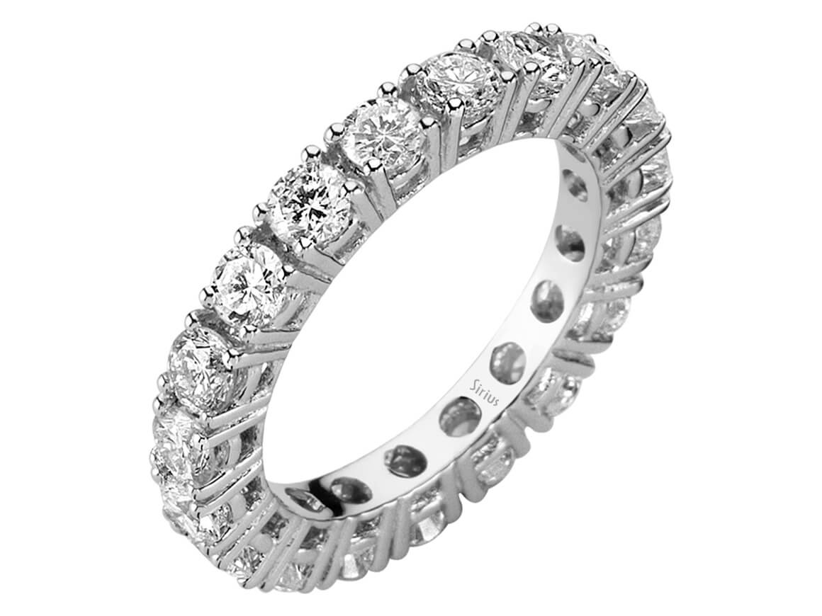 Memoire-Ring mit 2,13 ct Labordiamanten - 14K Weißgold | Exklusiver Glanz - hochwertiger Schmuck von Rosy Lab Diamonds