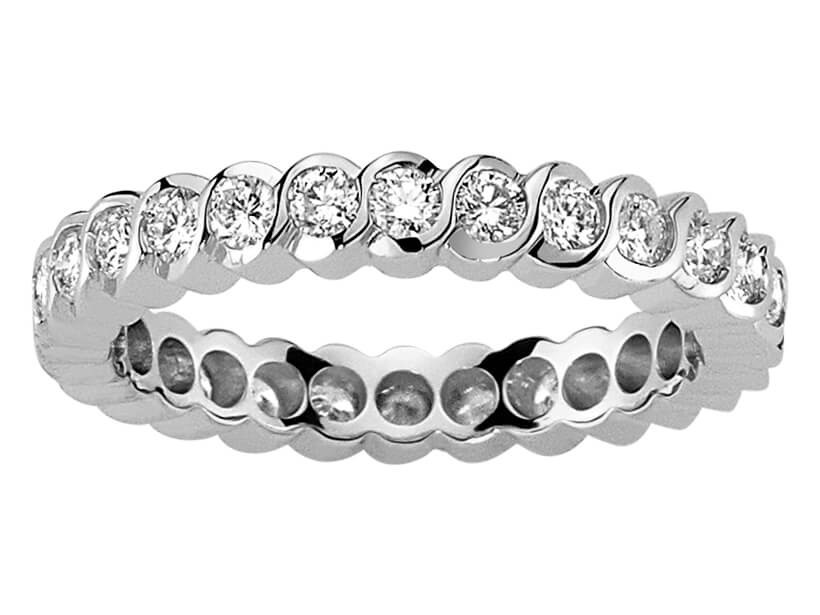 Memoirering mit 0,80 ct laborgezüchteten Diamanten in 14K Weißgold - hochwertiger Schmuck von Rosy Lab Diamonds