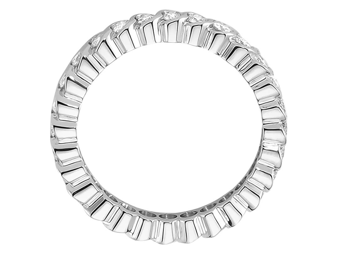 Eleganter Memoirering mit laborgezüchteten Diamanten – 0,80 Karat in 14K Weißgold