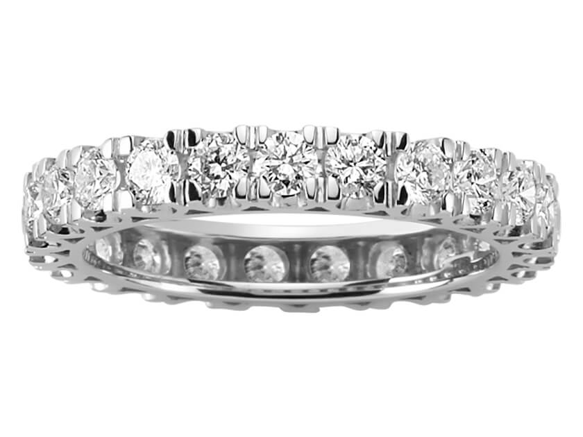 Memoirering mit 1,50 ct Diamanten - 14K Weißgold - hochwertiger Schmuck von Rosy Lab Diamonds