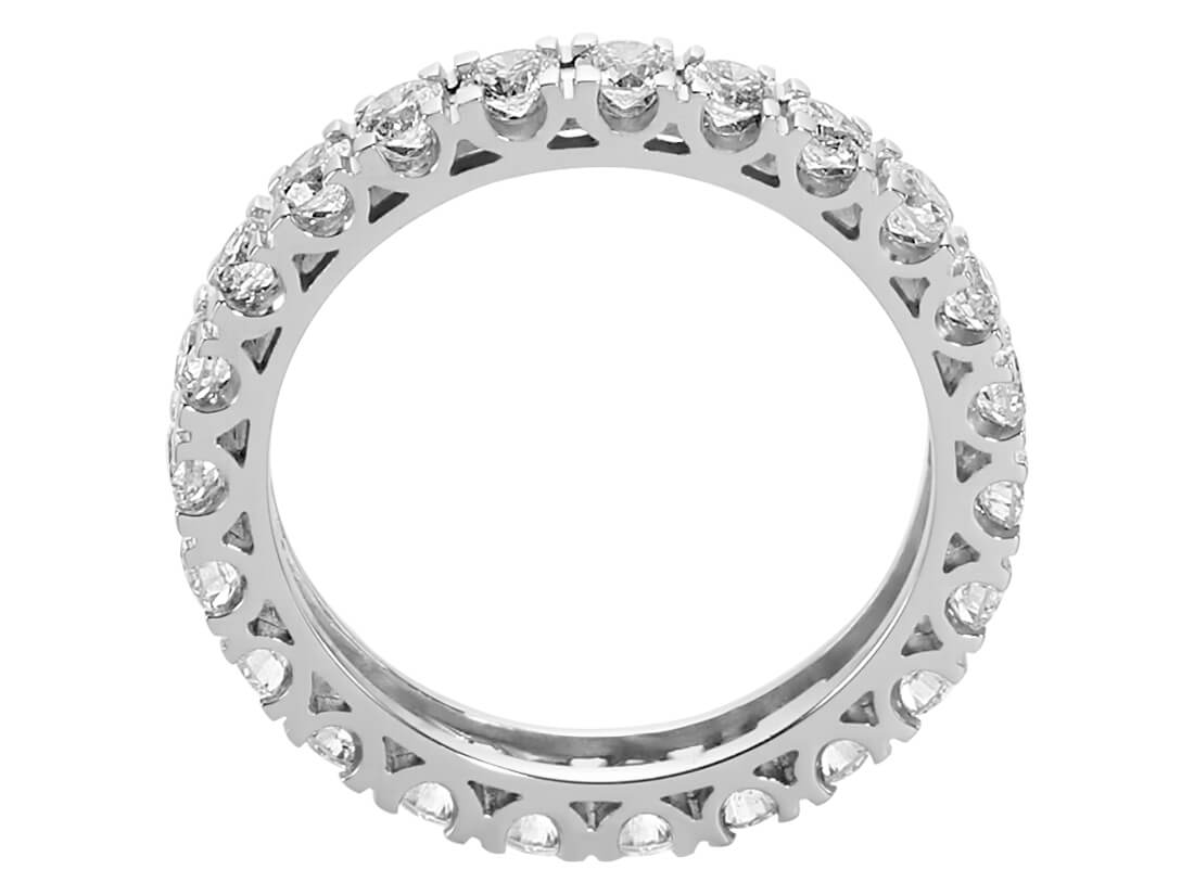 Eleganter Memoirering mit 1,50 ct Brillanten in 14K Weißgold